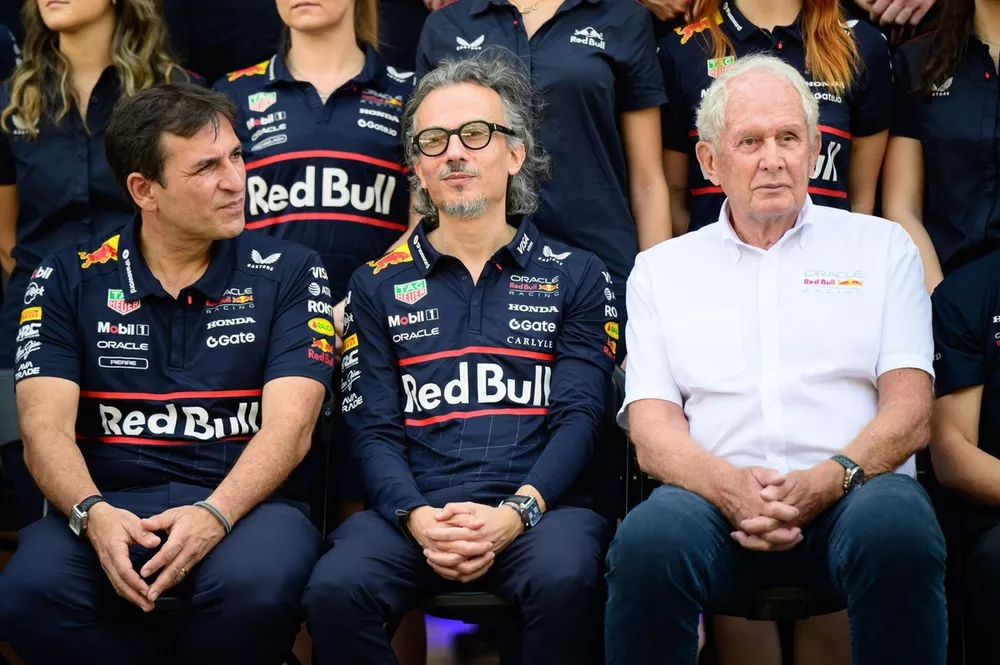 Pierre Wache, Chief Engineer of Performance Engineering at Red Bull Racing,Laurent Mekies, Red Bull Racing Team Team Principal,Helmut Marko
