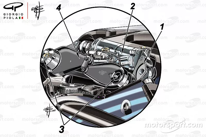 Mercedes W09 schokdemper