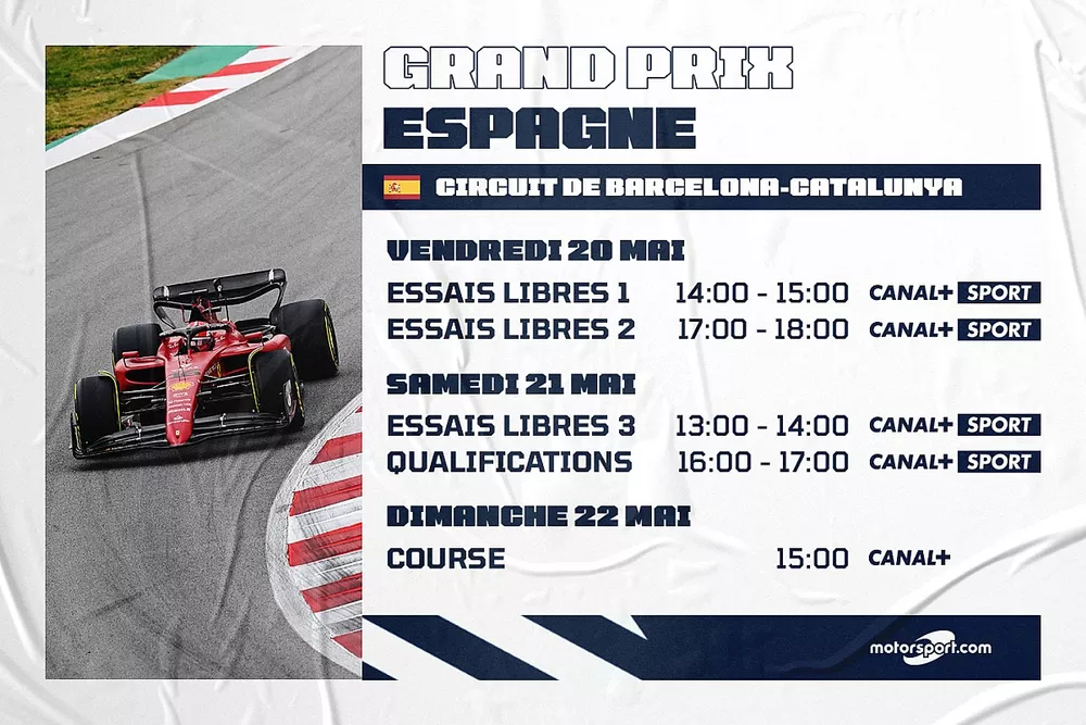 Le programme du Grand Prix d'Espagne