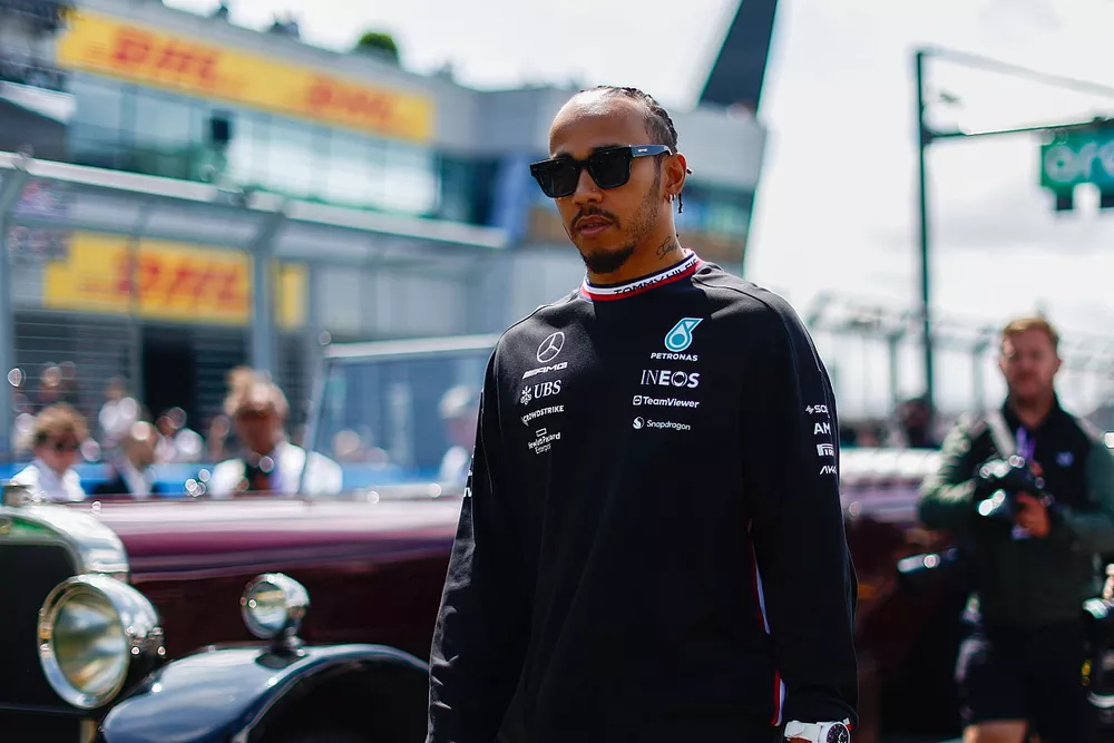 Lewis Hamilton, Mercedes-AMG on the drivers parade