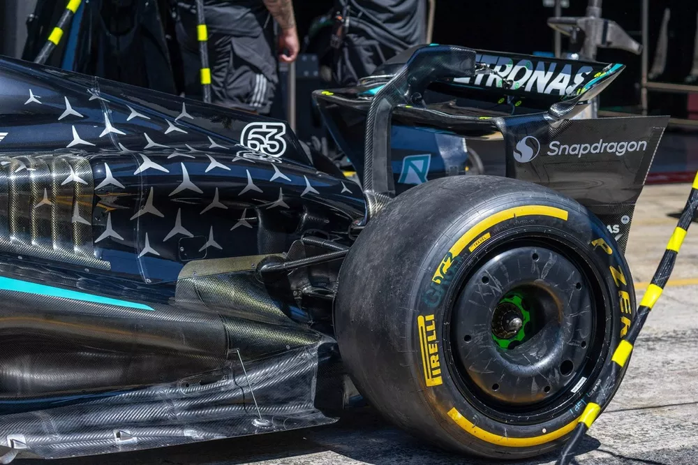Dettaglio tecnico della Mercedes W16