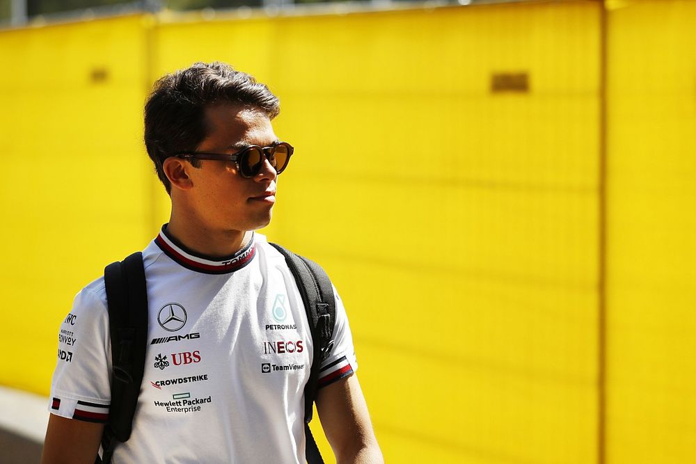 Nyck de Vries, Test and Reserve Driver, Mercedes AMG, arrives into the paddock