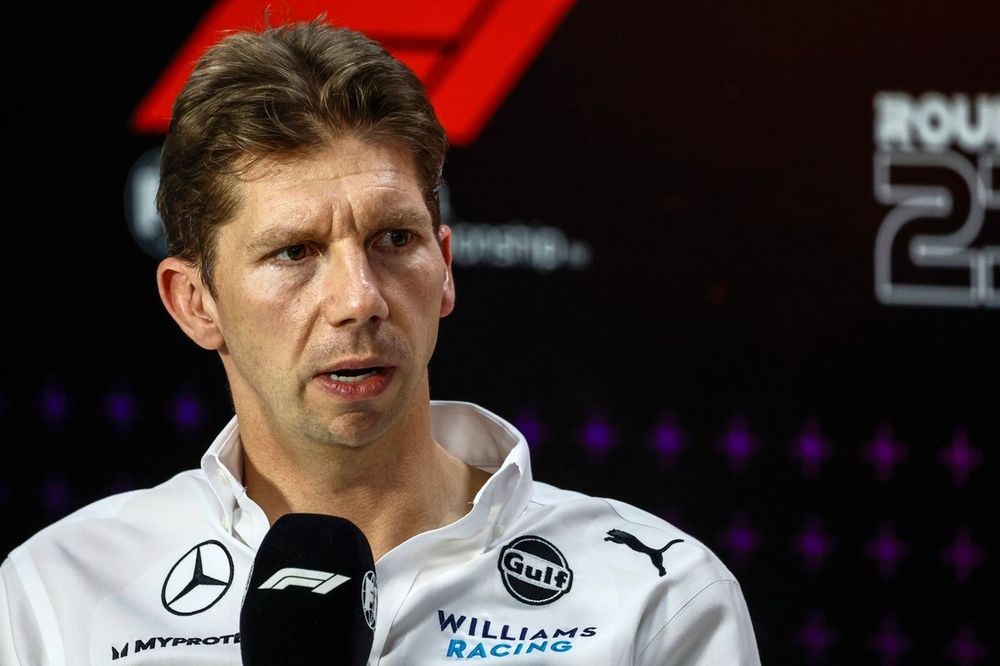 James Vowles, diretor da equipe Williams Racing, na coletiva de imprensa dos representantes da equipe 