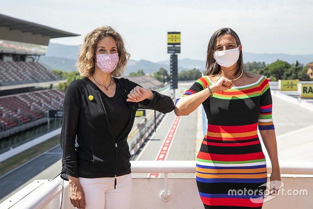 Ángeles Chacón, Consejera de Empresa y Conocimiento de la Generalidad de Cataluña, y Maria Teixidor, presidenta del Circuito de Barcelona-Cataluña