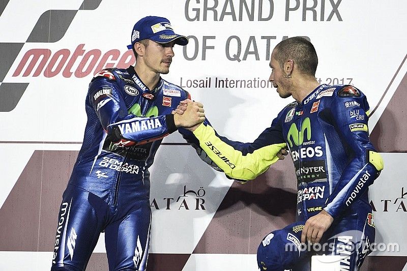 Podio: Maverick Vi&ntilde;ales, Yamaha Factory Racing, Valentino Rossi, Yamaha Factory Racing