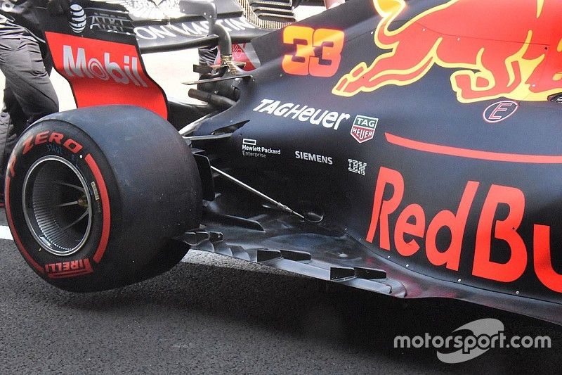 Red Bull Racing RB14, il fondo della vettura