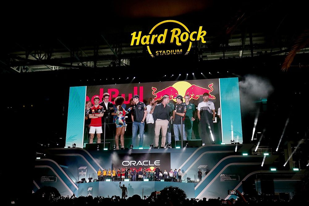 Max Verstappen, Red Bull Racing, is interviewed by Naomi Schiff, Sky TV 