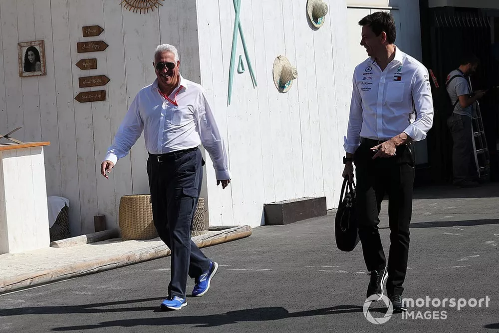 Lawrence Stroll y Toto Wolff, Mercedes AMG