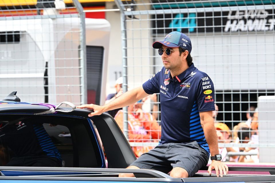Sergio Pérez, Red Bull Racing, en el desfile de pilotos