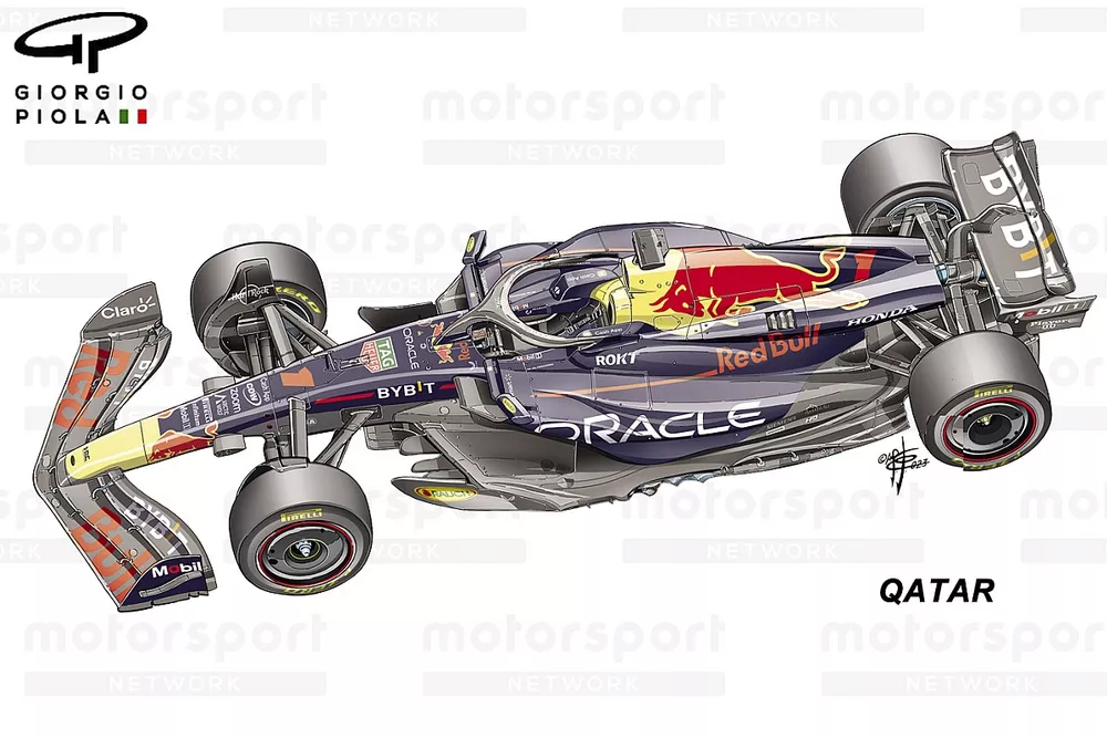 Red Bull Racing RB19 vista intera, GP del Qatar