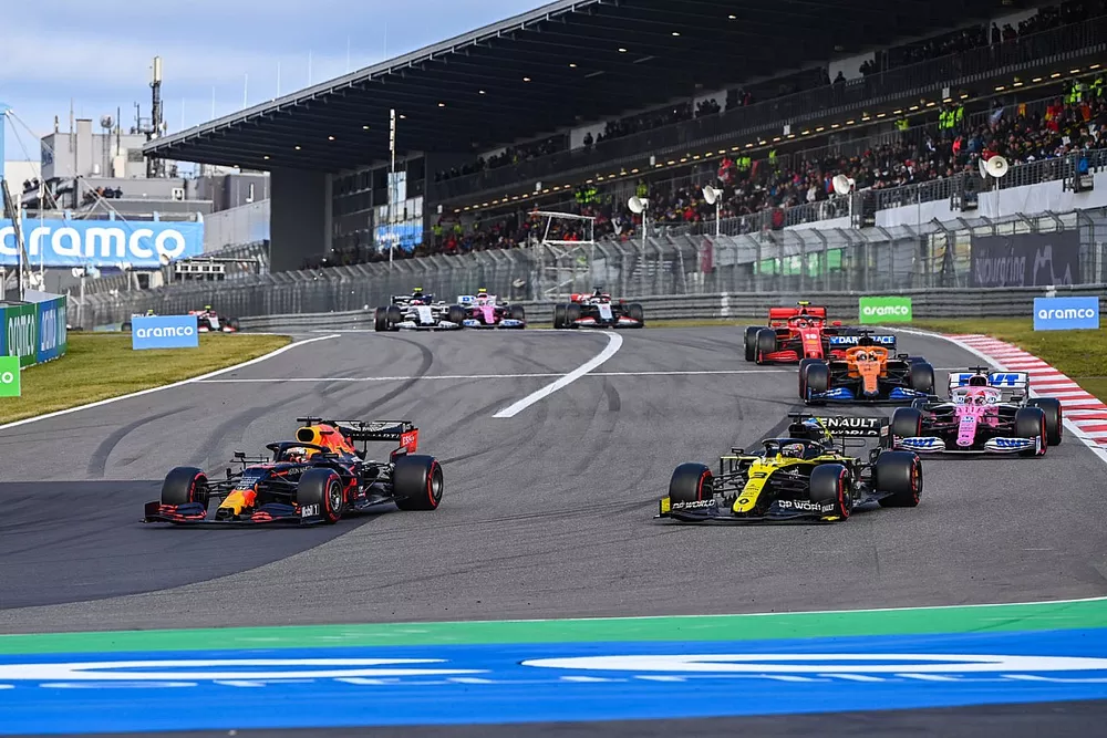 Max Verstappen, Red Bull Racing RB16, Daniel Ricciardo, Renault F1 Team R.S.20, Sergio P&eacute;rez, Racing Point RP20, Carlos Sainz Jr., McLaren MCL35,  Charles Leclerc, Ferrari SF1000