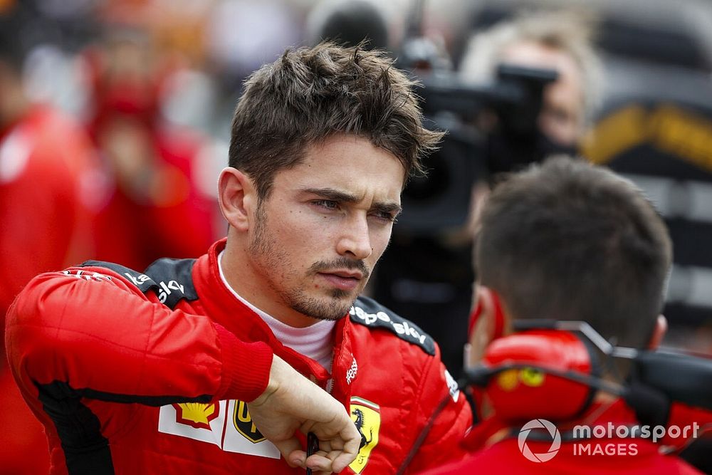 Charles Leclerc, Ferrari, on the grid