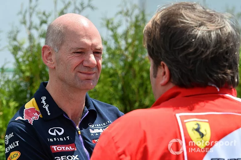 Adrian Newey, Red Bull; Gino Rosato, Ferrari