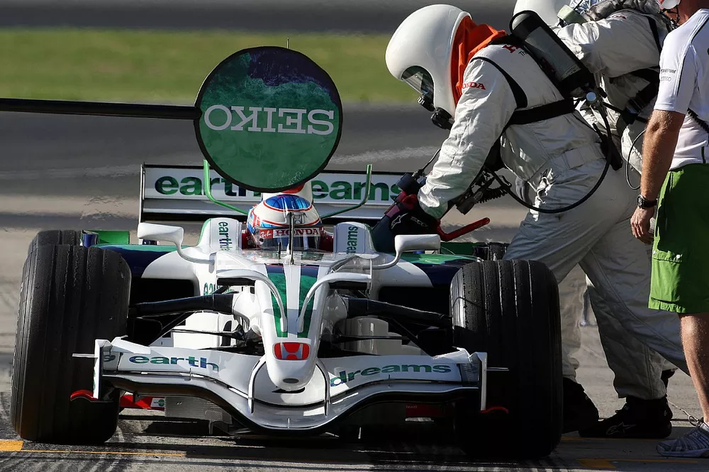 Jenson Button, Honda Racing F1 Team, refueling