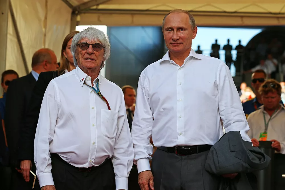 Bernie Ecclestone avec Vladimir Poutine