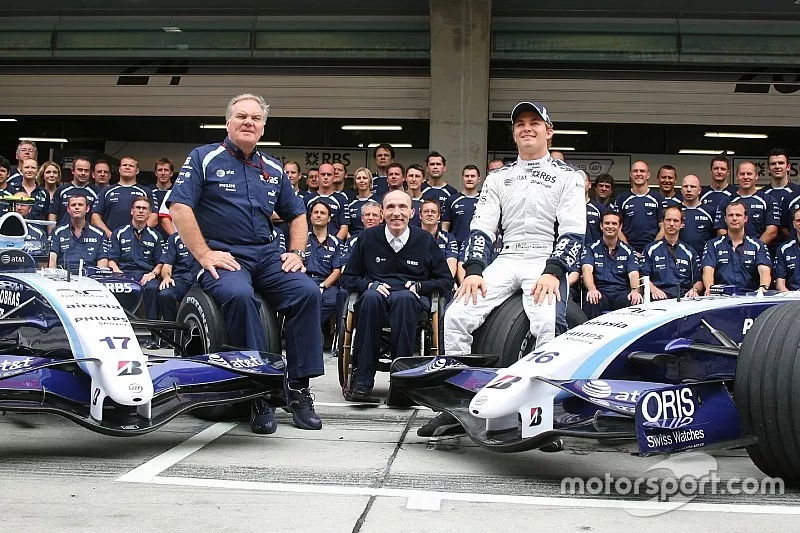 Williams F1 Team, takım fotoğrafı, Patrick Head, WilliamsF1 Team, Direkt&ouml;r, m&uuml;hendising, Sir Frank W
