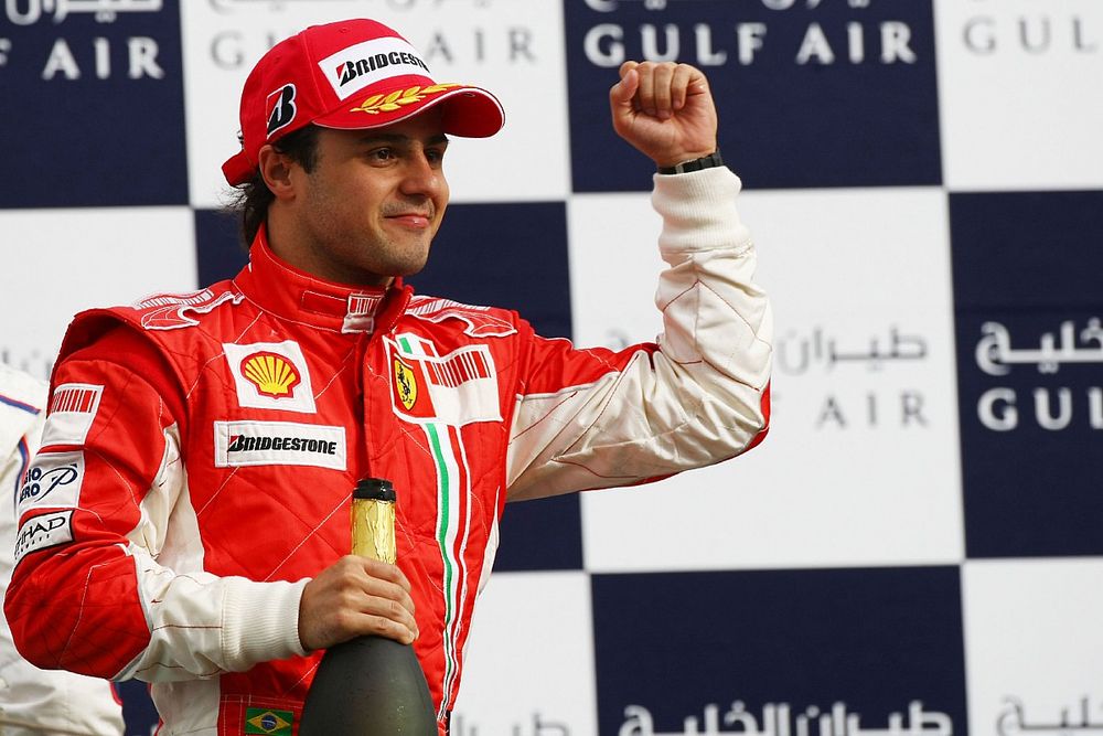 Podium: race winner Felipe Massa