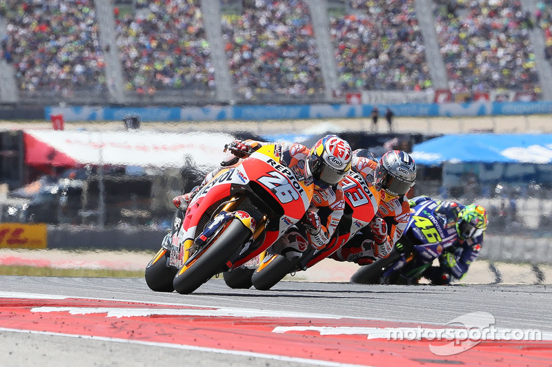 Dani Pedrosa, Repsol Honda Team, Marc Márquez, Repsol Honda Team, Valentino Rossi, Yamaha Factory Racing