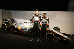 (L to R): Esteban Ocon, Sahara Force India F1 Team with team mate Sergio Perez, Sahara Force India F