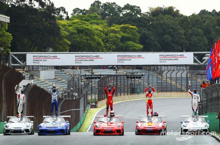 Pódio diferente na última etapa do Porsche Cup
