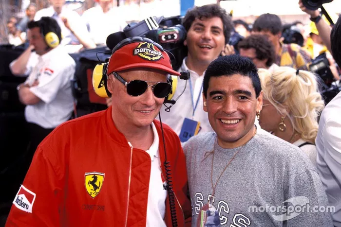 Diego Maradona y Niki Lauda