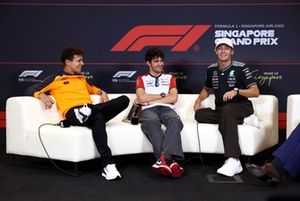 Lando Norris, McLaren, George Russell, Mercedes, Esteban Ocon, Haas F1 Team