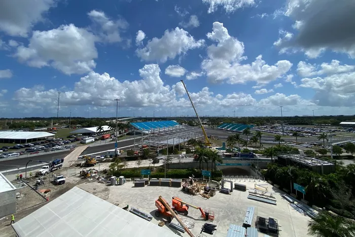Aspectos de la construcción de la pista para el GP de Miami
