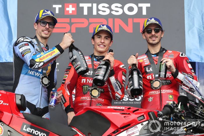 Alex Marquez, Gresini Racing, Marc Marquez, Ducati Team, Francesco Bagnaia, Ducati Team