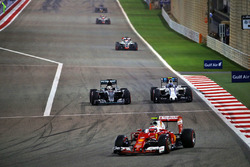 Kimi Raikkonen, Ferrari SF16-H, Lewis Hamilton, Mercedes AMG F1 Team W07 and Valtteri Bottas, Williams FW38
