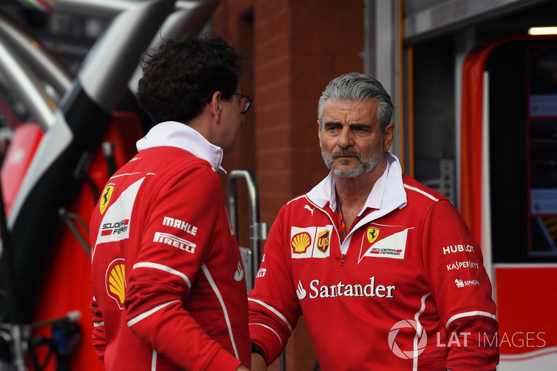 Maurizio Arrivabene, Ferrari Team Principal and Mattia Binotto, Ferrari Chief Technical Officer