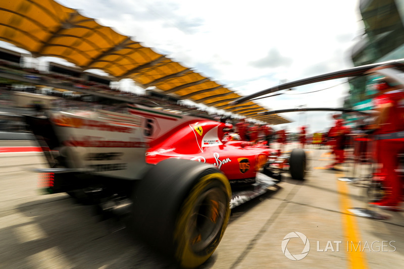 Boxenstopptraining: Sebastian Vettel, Ferrari SF70H