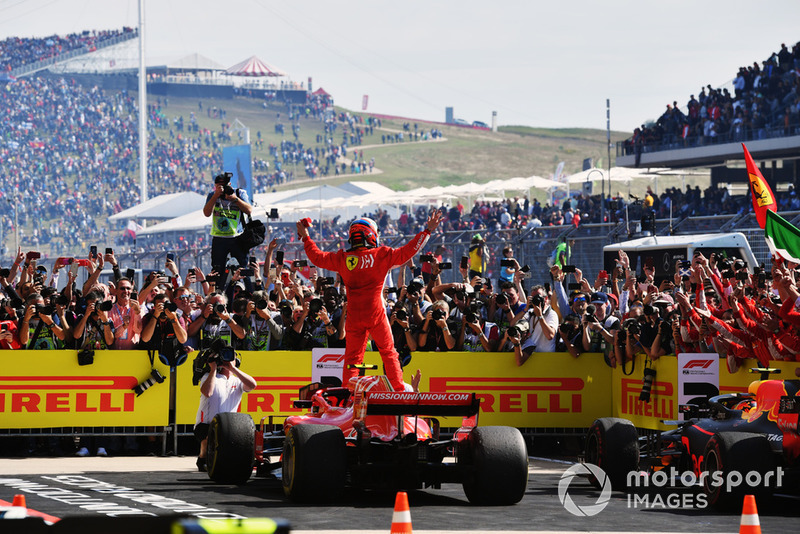 Kimi Raikkonen, Ferrari celebrates in parc ferme