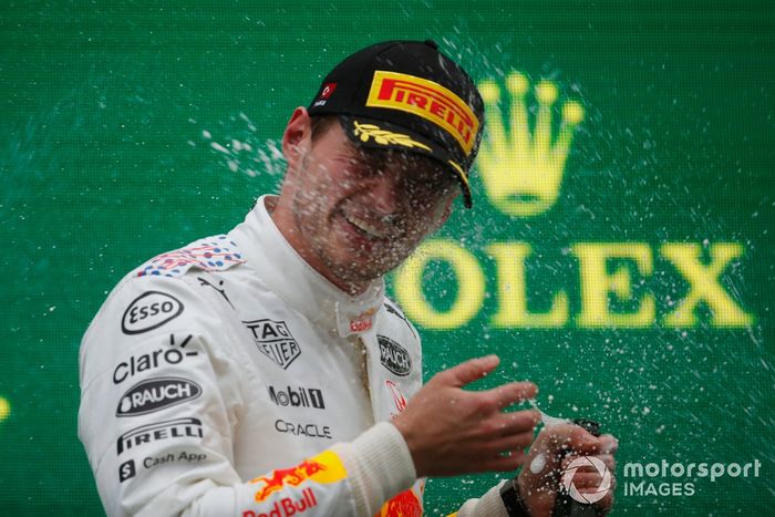 Podio: segundo lugar Max Verstappen, Red Bull Racing