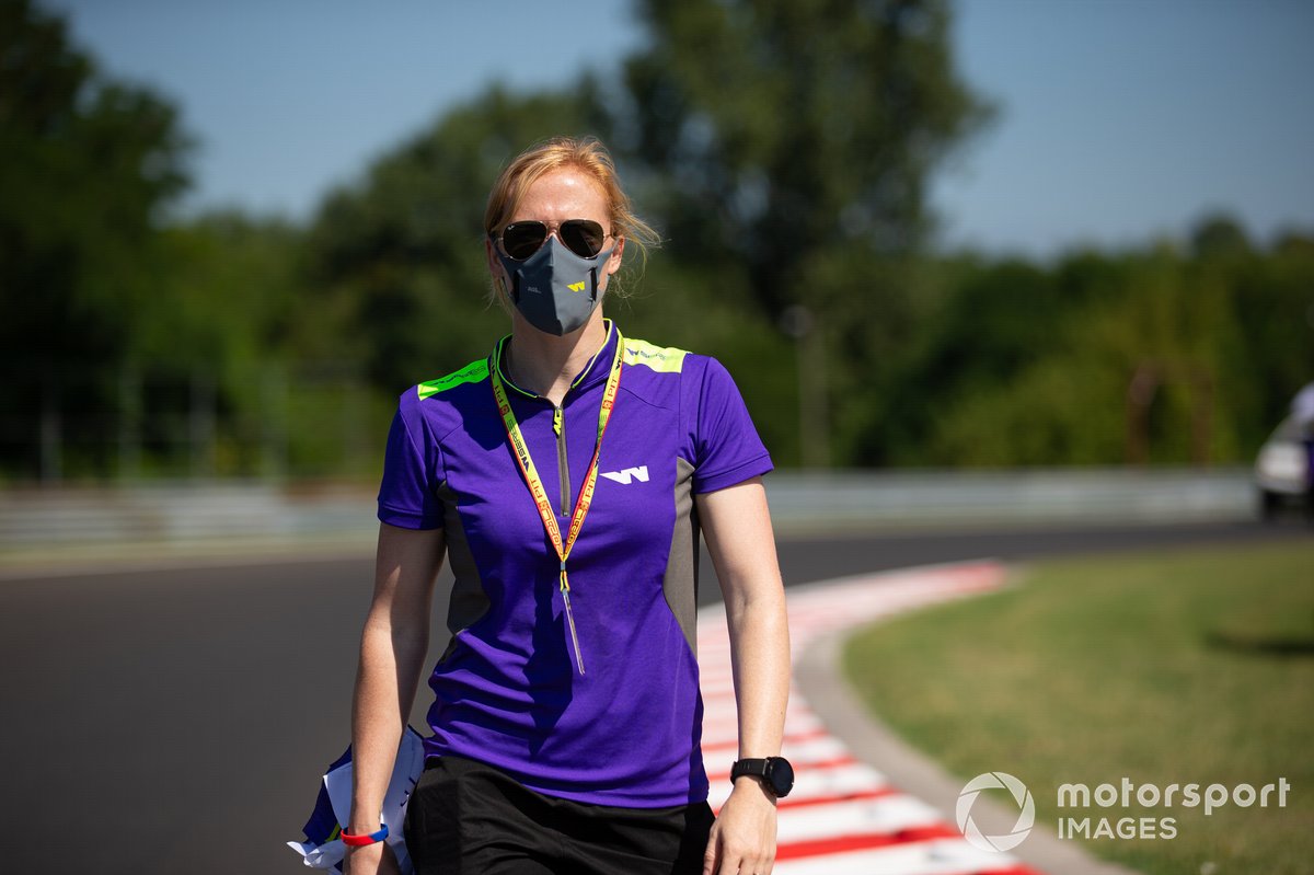Powell walks the Hungaroring track