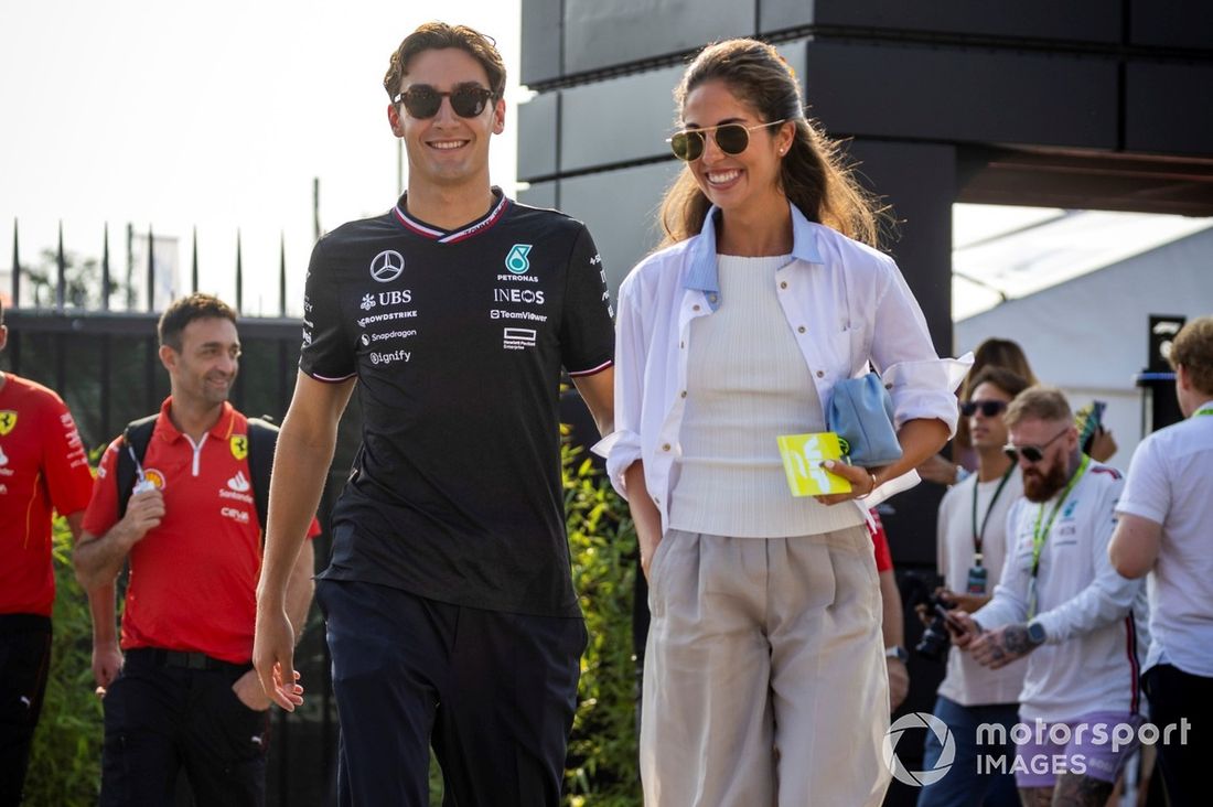 George Russell, Mercedes-AMG F1 Team y su novia Carmen Montero Mundt