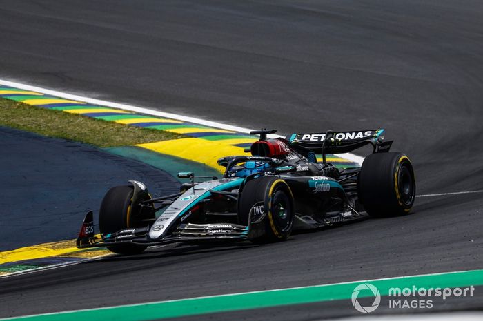 George Russell, Mercedes F1 W15, Pierre Gasly, Alpine A524