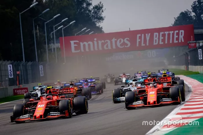 Charles Leclerc, Ferrari SF90, Sebastian Vettel, Ferrari SF90, Lewis Hamilton, Mercedes AMG F1,Valtteri Bottas, Mercedes AMG F1 
