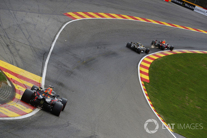 Max Verstappen, Nico Hulkenberg, and Daniel Ricciardo