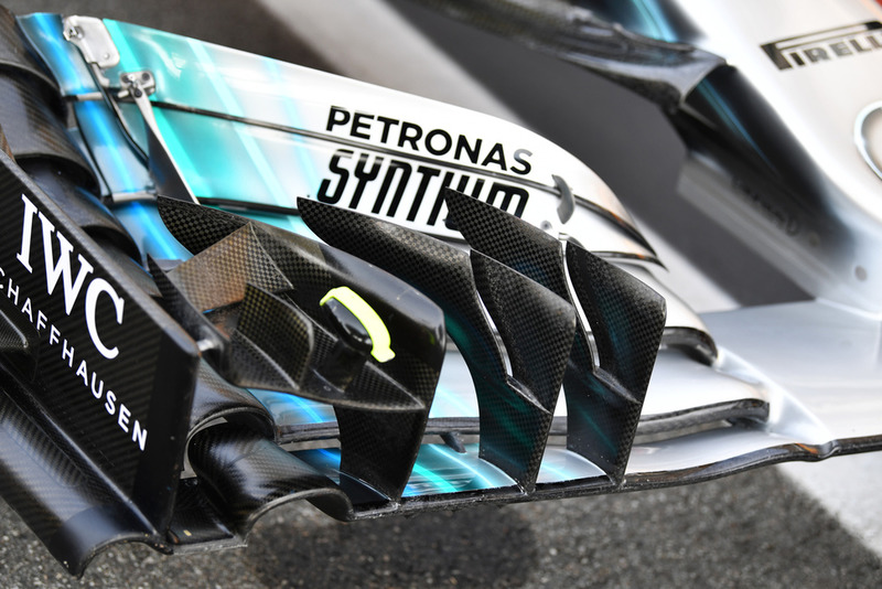 Mercedes AMG F1 W09 front wing detail