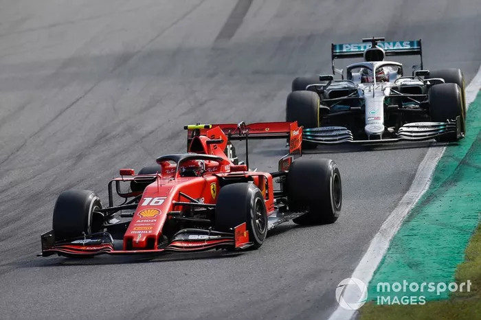 Charles Leclerc, Ferrari SF90, Lewis Hamilton, Mercedes AMG F1 W10