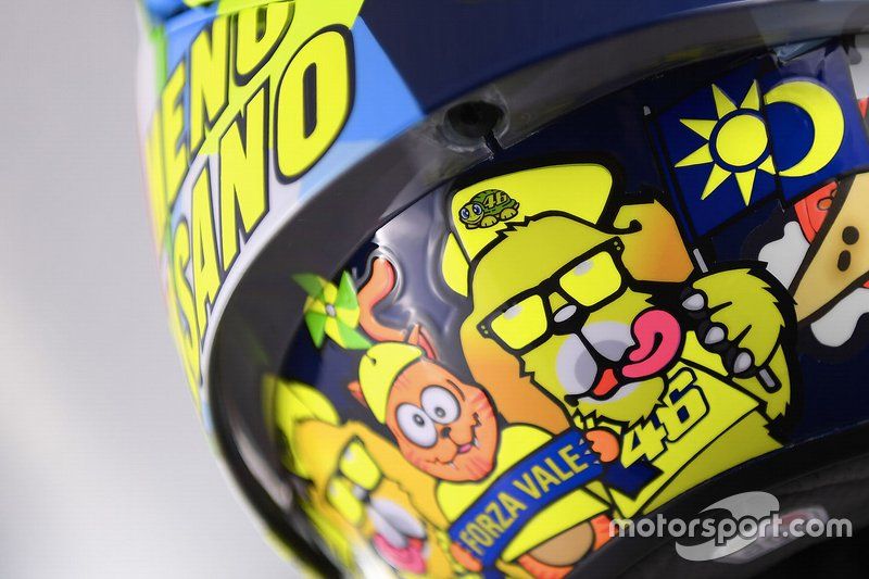 El casco de Valentino Rossi, Yamaha Factory Racing, para Misano

