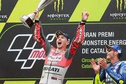 Podio: il vincitore della gara Jorge Lorenzo, Ducati Team