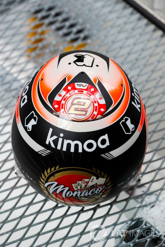 Stoffel Vandoorne, McLaren, detalle de su casco