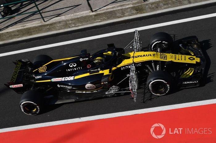 Nico Hulkenberg, Renault Sport F1 Team R.S. 18 con sensores