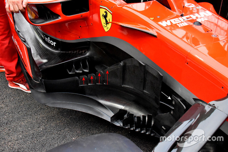 Ferrari SF71H bargeboards