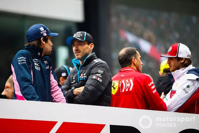 Lance Stroll, Racing Point, y Robert Kubica, Williams Racing
