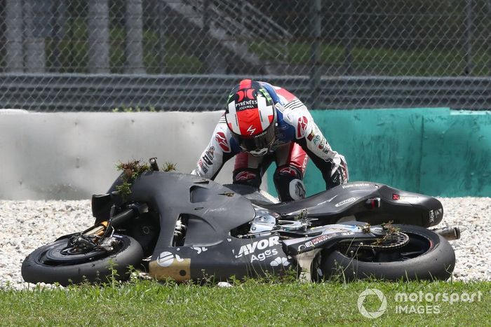 Alex Rins, Team LCR Honda crash