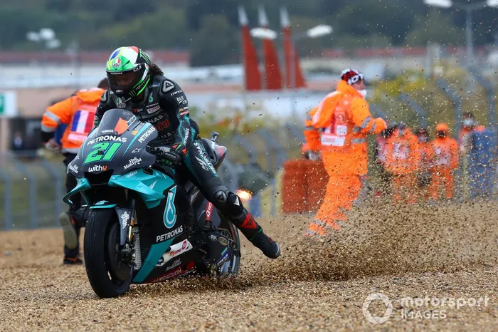 Franco Morbidelli, Petronas Yamaha SRT después de la caída