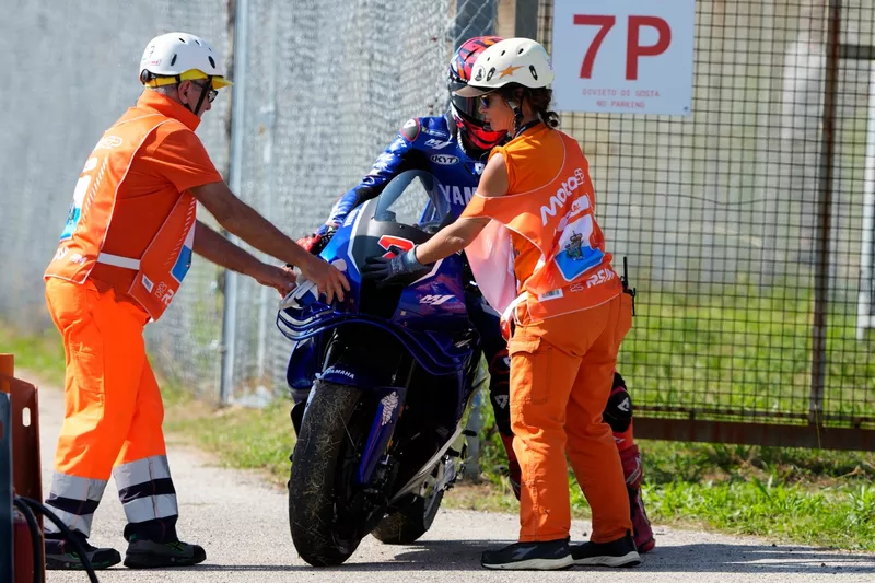 Augusto Fernandez, Yamaha Factory Racing Crash.