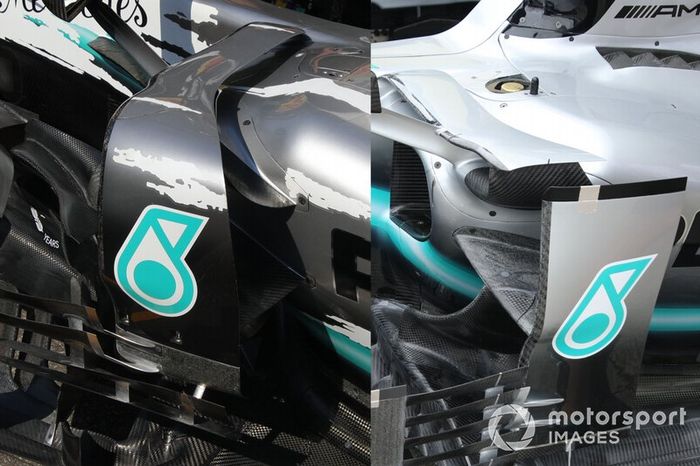 Detalle técnico del Mercedes F1 AMG W10